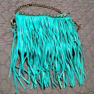 Western Leather Purse with Fringe